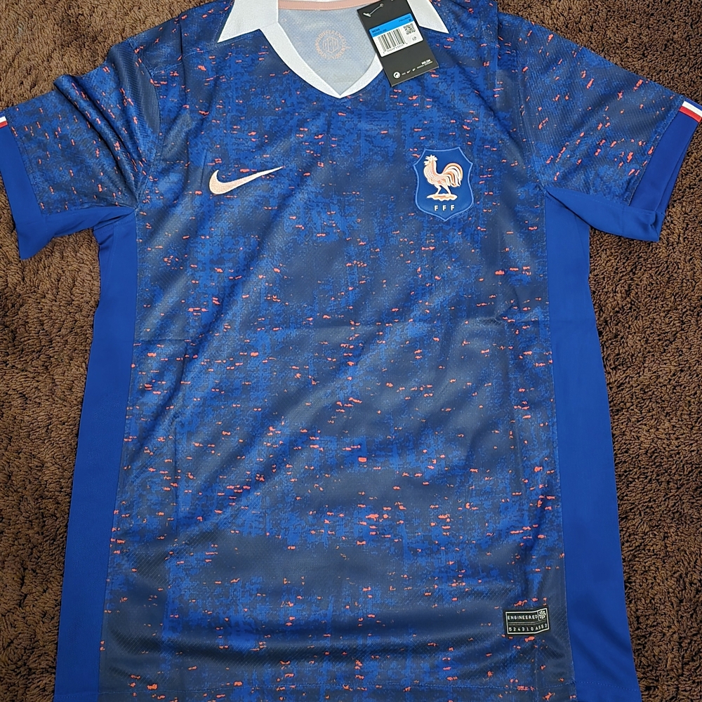 Nike Blue and White FRANCE NATIONAL Soccer Jersey